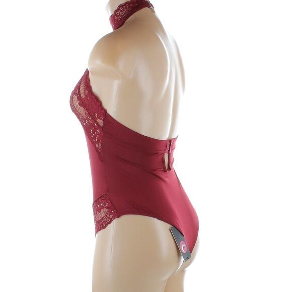 Lace Teddy Halter Mesh Bodysuit Babydoll NWT - Picture 7 of 13